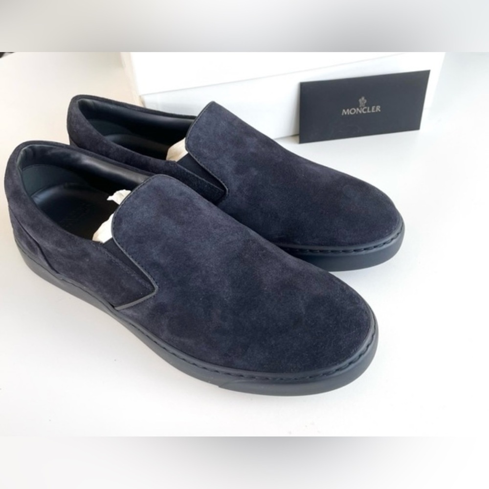MONCLER Meredith Blue Suede Leather Loafer Slip-on Sneakers EU40/ size10